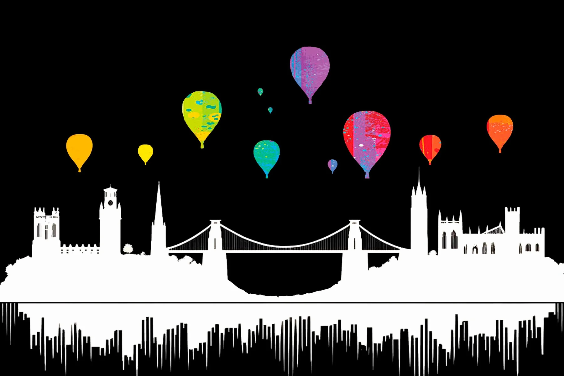 Bristol skyline and balloons for the Nexus Aero Fiesta flight outlook