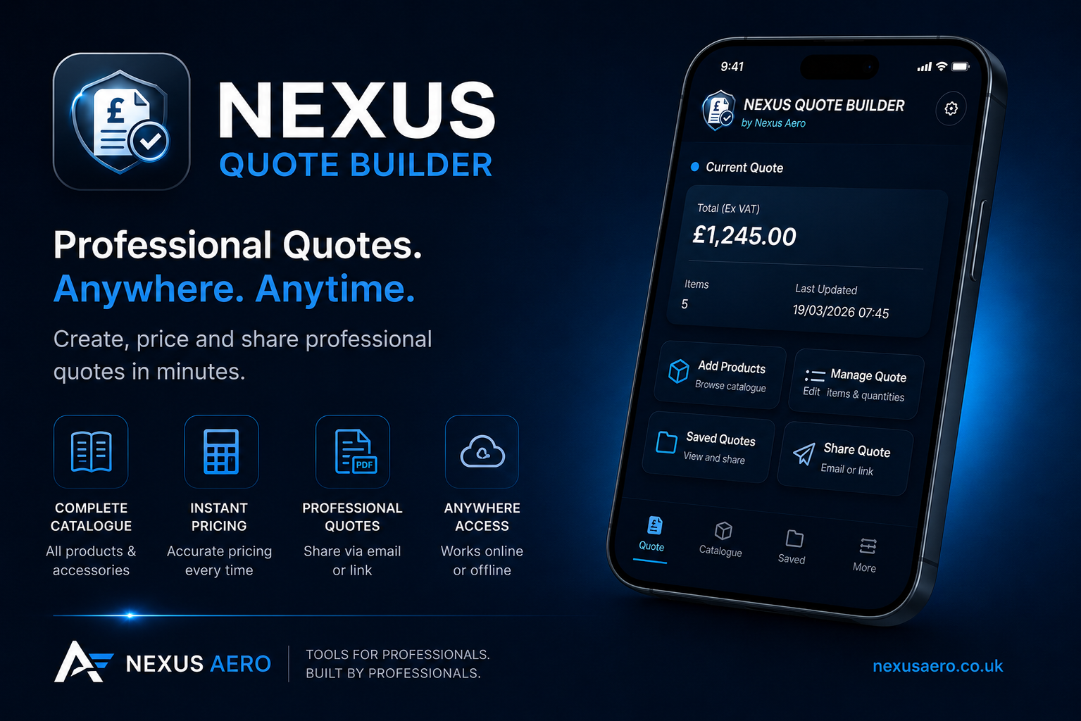 Nexus Quote Builder advert